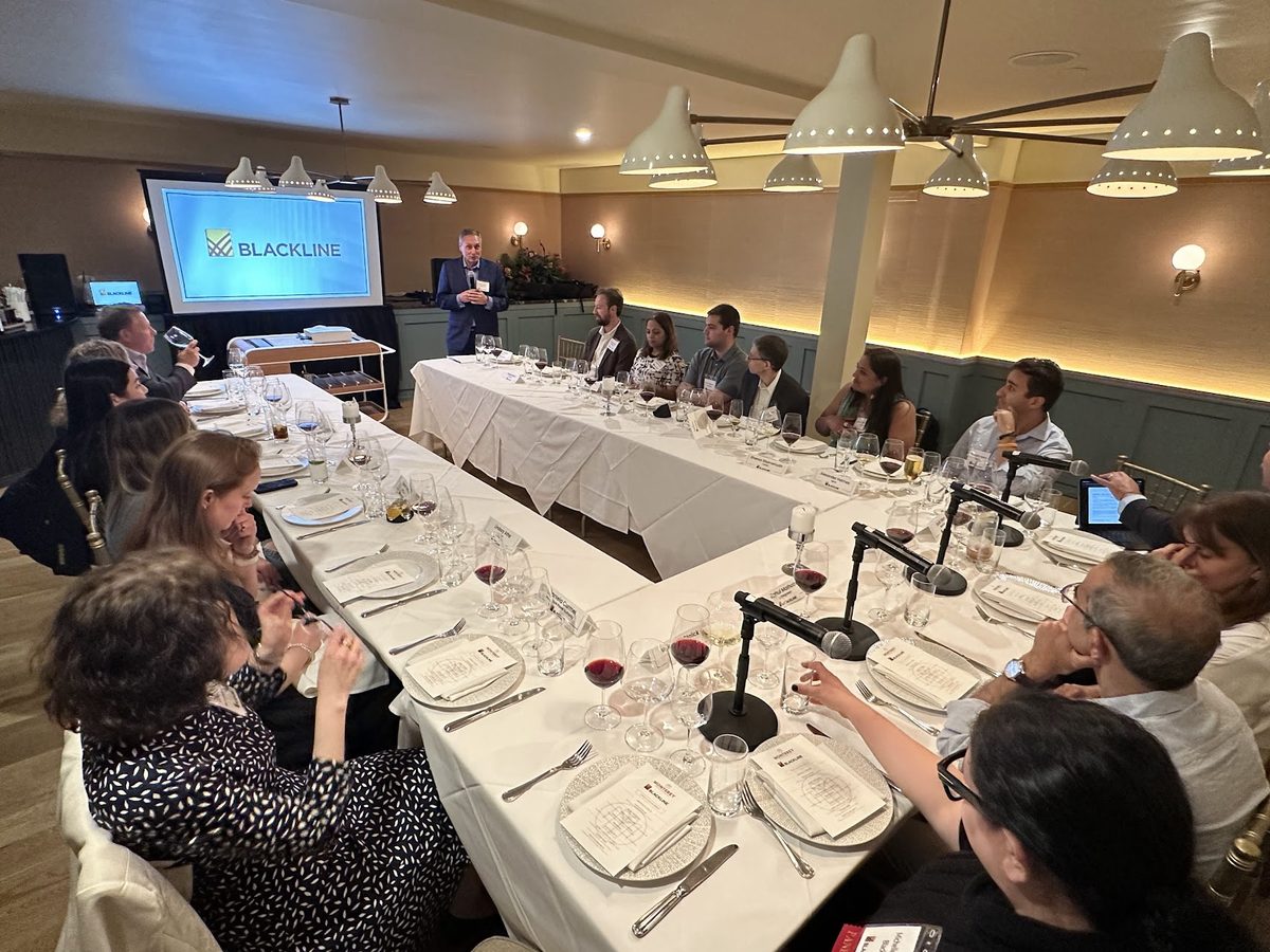 A BlackLine executive dinner in progress