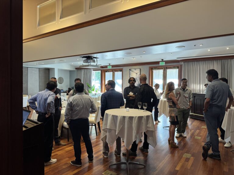 Guests gathering in the room before dinner