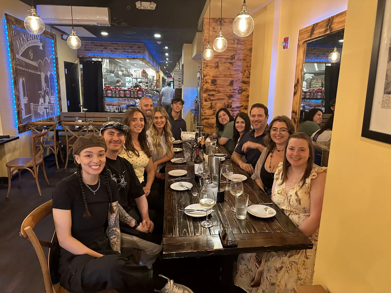 The BDI team sharing dinner together