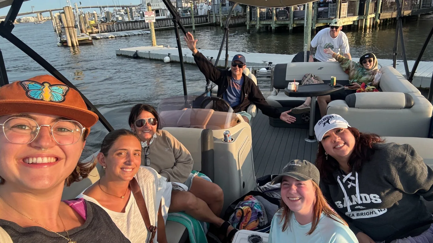 The BDI team enjoying time together on the water