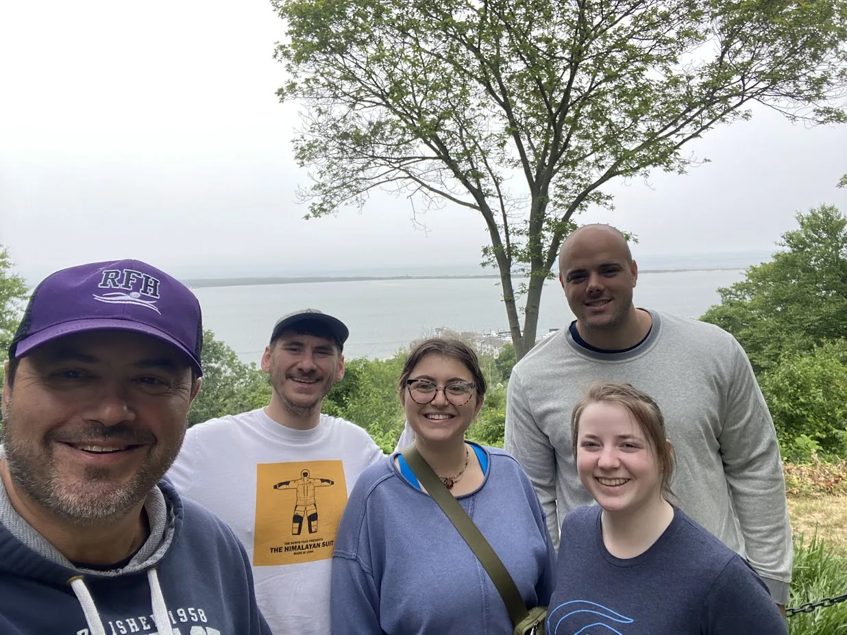 BDI teammates on a group outing overlooking the coast