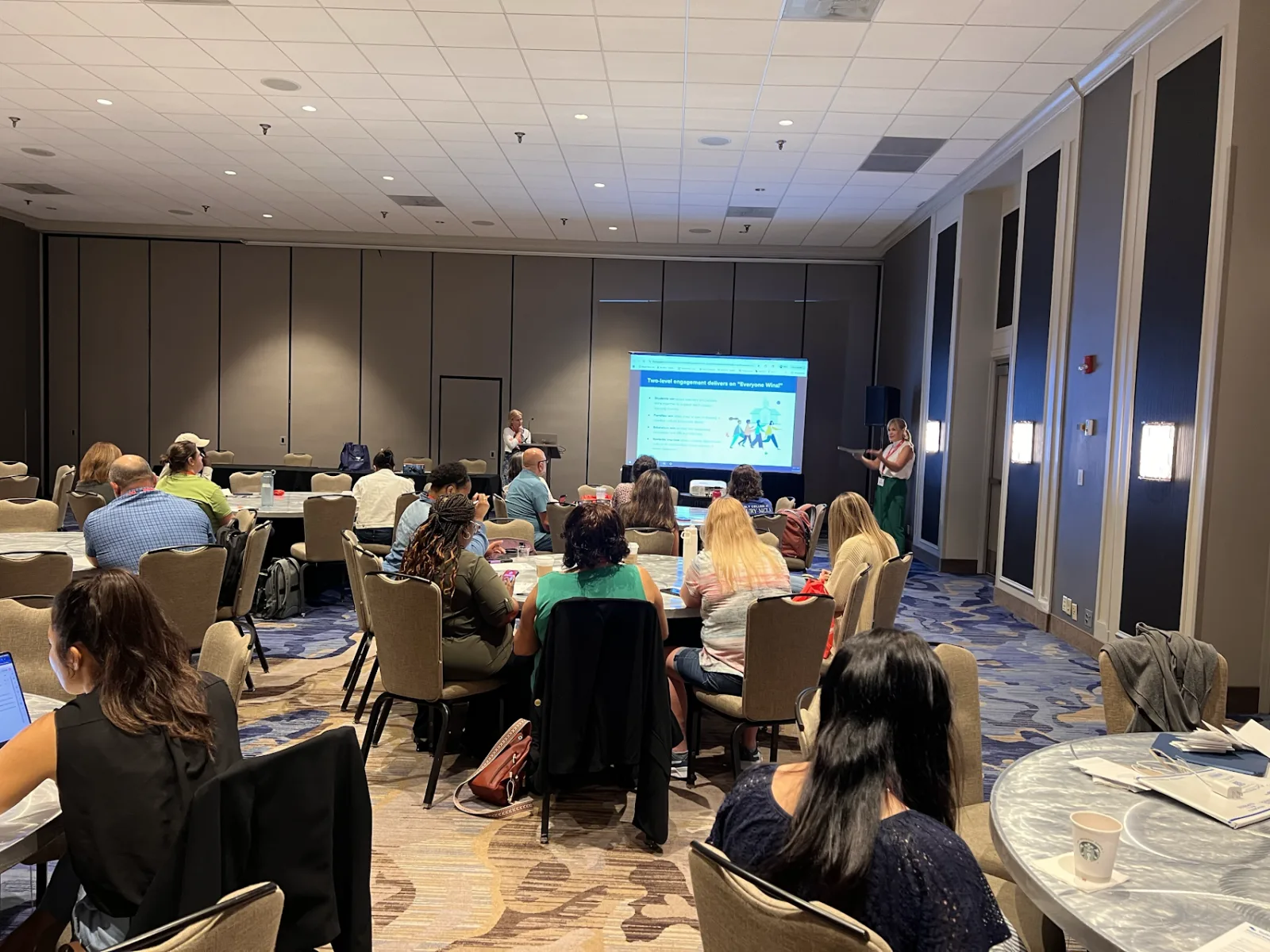 Attendees at a conference breakout session